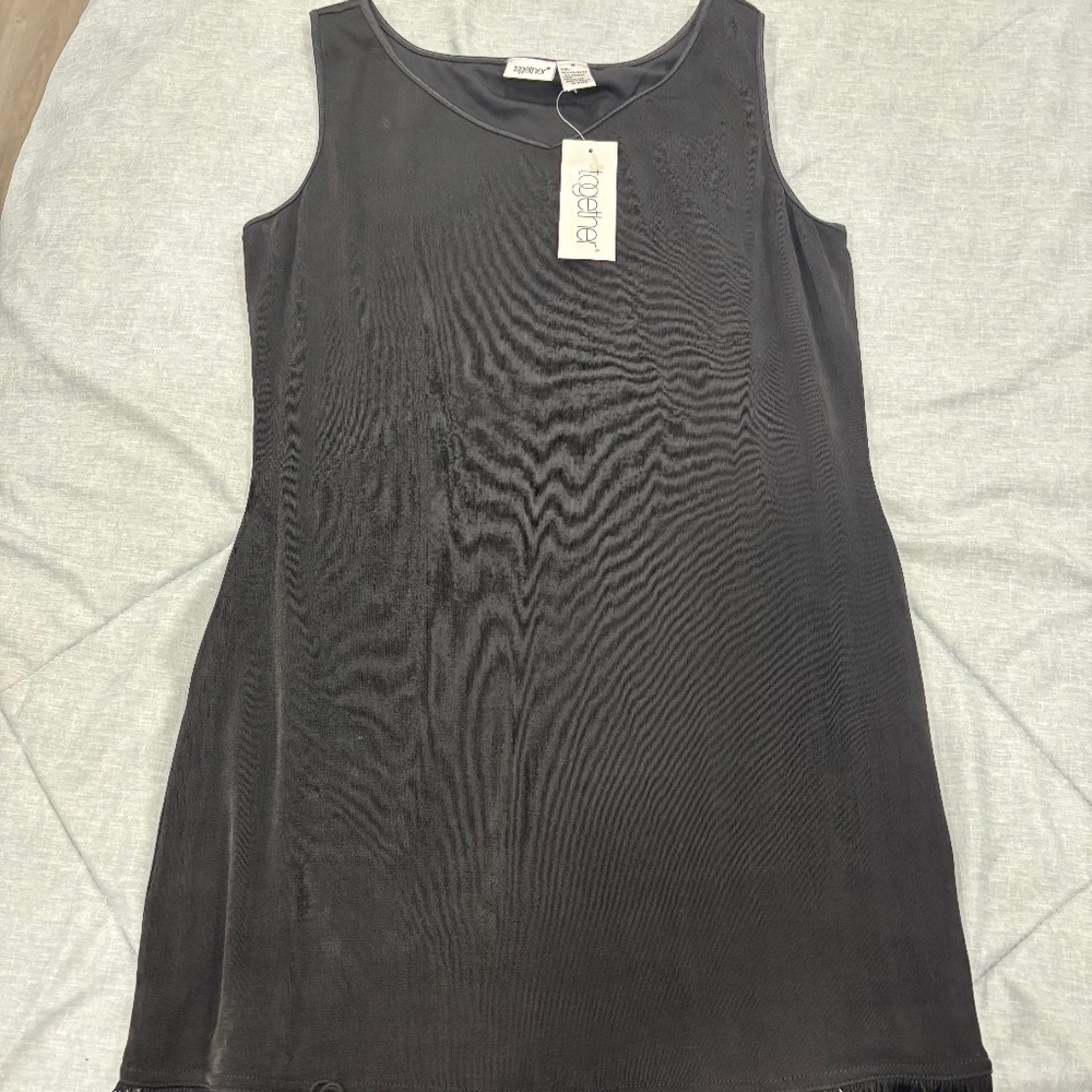 Black fringe dress